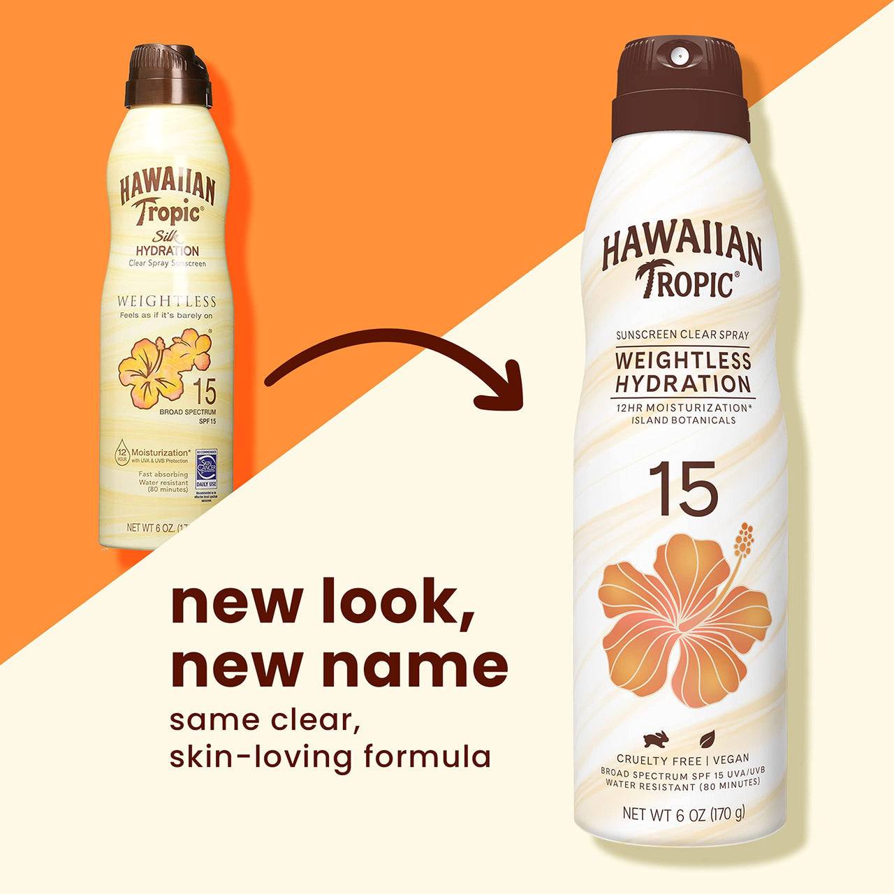 Hawaiian Tropic Sunscreen Silk Hydration Moisturizing Broad Spectrum Sun Care Sunscreen Spray - SPF 15, 6 Ounce