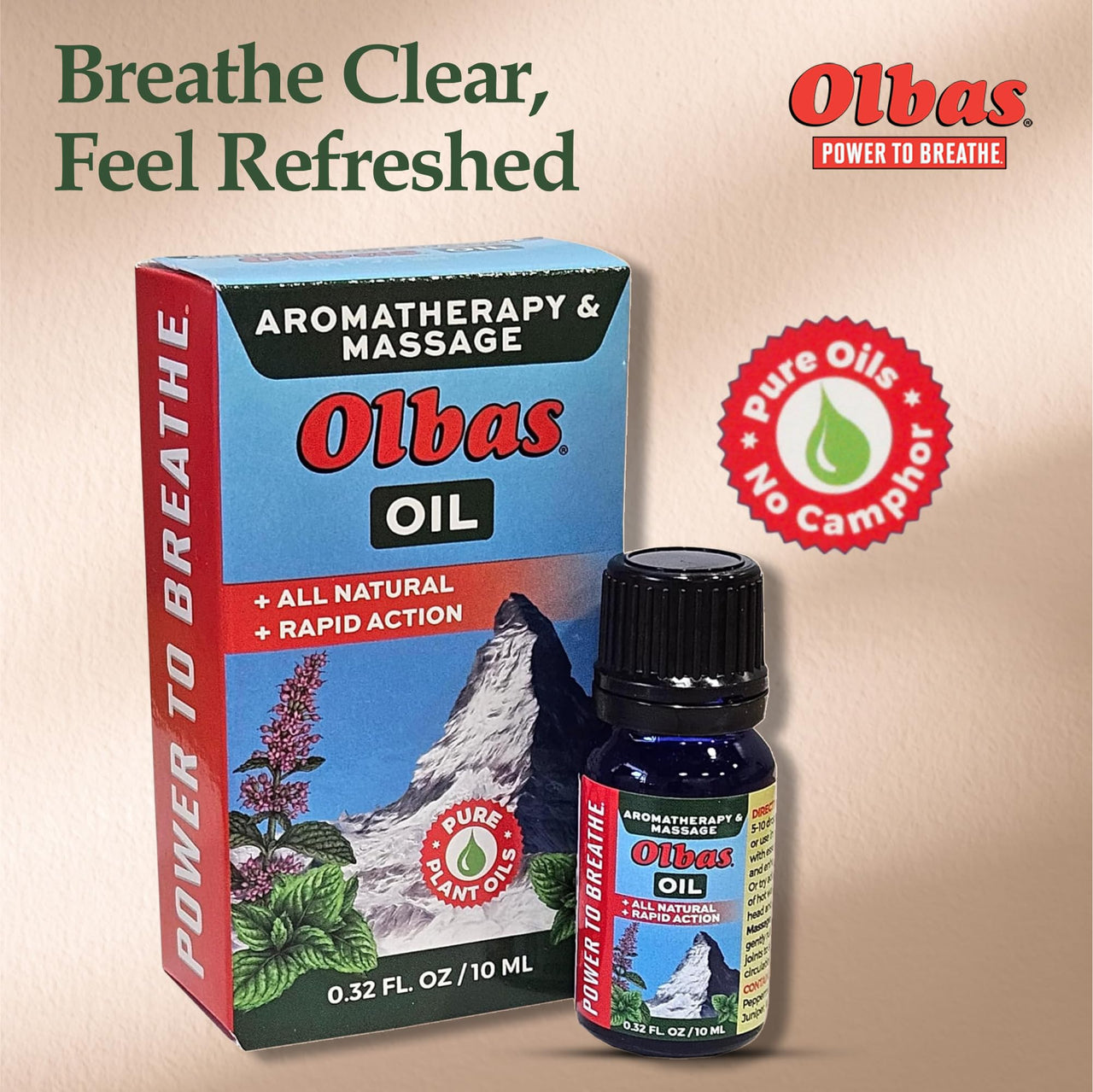 Olbas Massage and Aromatherapy Oil, 0.32 Fl Oz,Body Massage Oil, Swiss Herbal Remedies with Pure Essential Massage Oils for Muscle Relaxing and Soothing Comfort for Pain Relief