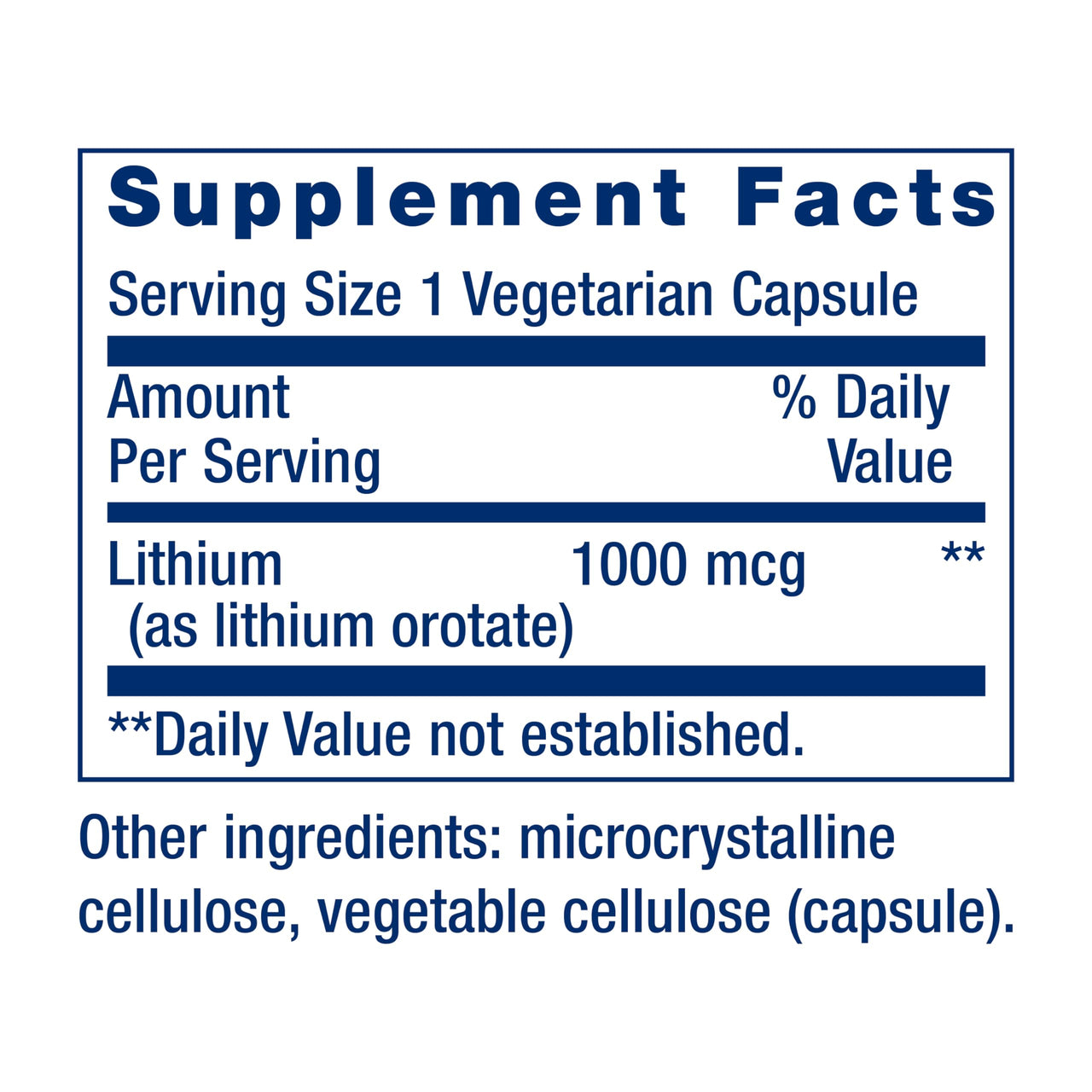 Life Extension Lithium 1000 mcg - for Brain Health, Anti-Aging & Longevity - Memory & Cognition, Mood Support Supplement -Once Daily - Gluten-Free, Non-GMO - 100 Count