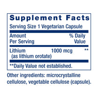 Thumbnail for Life Extension Lithium 1000 mcg - for Brain Health, Anti-Aging & Longevity - Memory & Cognition, Mood Support Supplement -Once Daily - Gluten-Free, Non-GMO - 100 Count