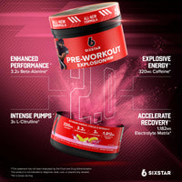 Thumbnail for Six Star Pre-Workout Powder for Men & Women, Pink Lemonade (30 Servings) - Preworkout Explosion 2.0 Energy Powder Drink Mix with Beta-Alanine & Caffeine - Sports Nutrition Supplement Products