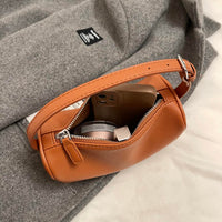 Thumbnail for Covelin Small Women's Shoulder Bag - Minimalist & Stylish Top-Handbag with Lychee Leather Beige