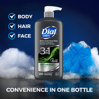 Thumbnail for Dial Men 3in1 Body, Hair and Face Wash, Recharge, 69 fl oz (3-23 fl oz Bottles)