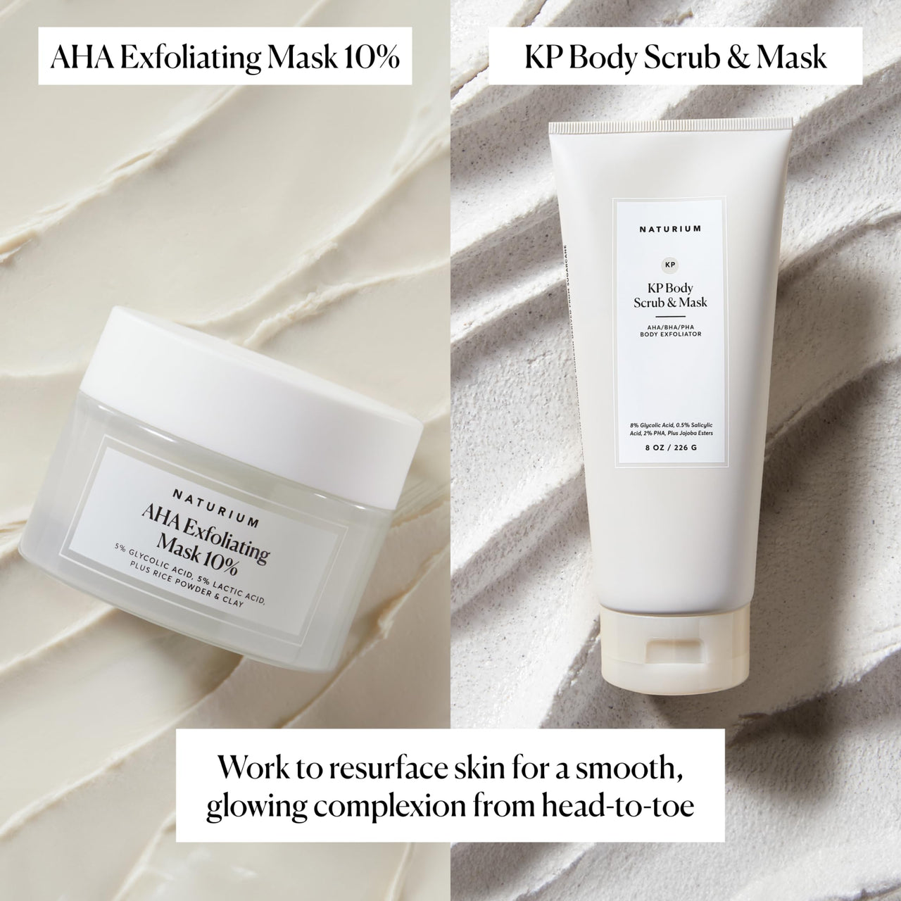 Naturium AHA Exfoliating Mask 10%, Exfoliating Skincare with Glycolic & Lactic Acids, Resurfaces Skin for Radiant Complexion, Vegan & Cruelty-Free, 1.7 oz