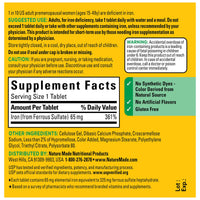 Thumbnail for Nature Made Iron 65 mg (325 mg Ferrous Sulfate) Tablets, Iron Supplements, Dietary Supplement for Red Blood Cell Support, 180 Tablets, 180 Day Supply