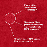 Thumbnail for The Original MakeUp Eraser PRO, Effortlessly Remove All Makeup Using Only Water, Including Waterproof Mascara, Eyeliner, Foundation, Lipstick, Sunscreen,and More! Love Red, 1ct.