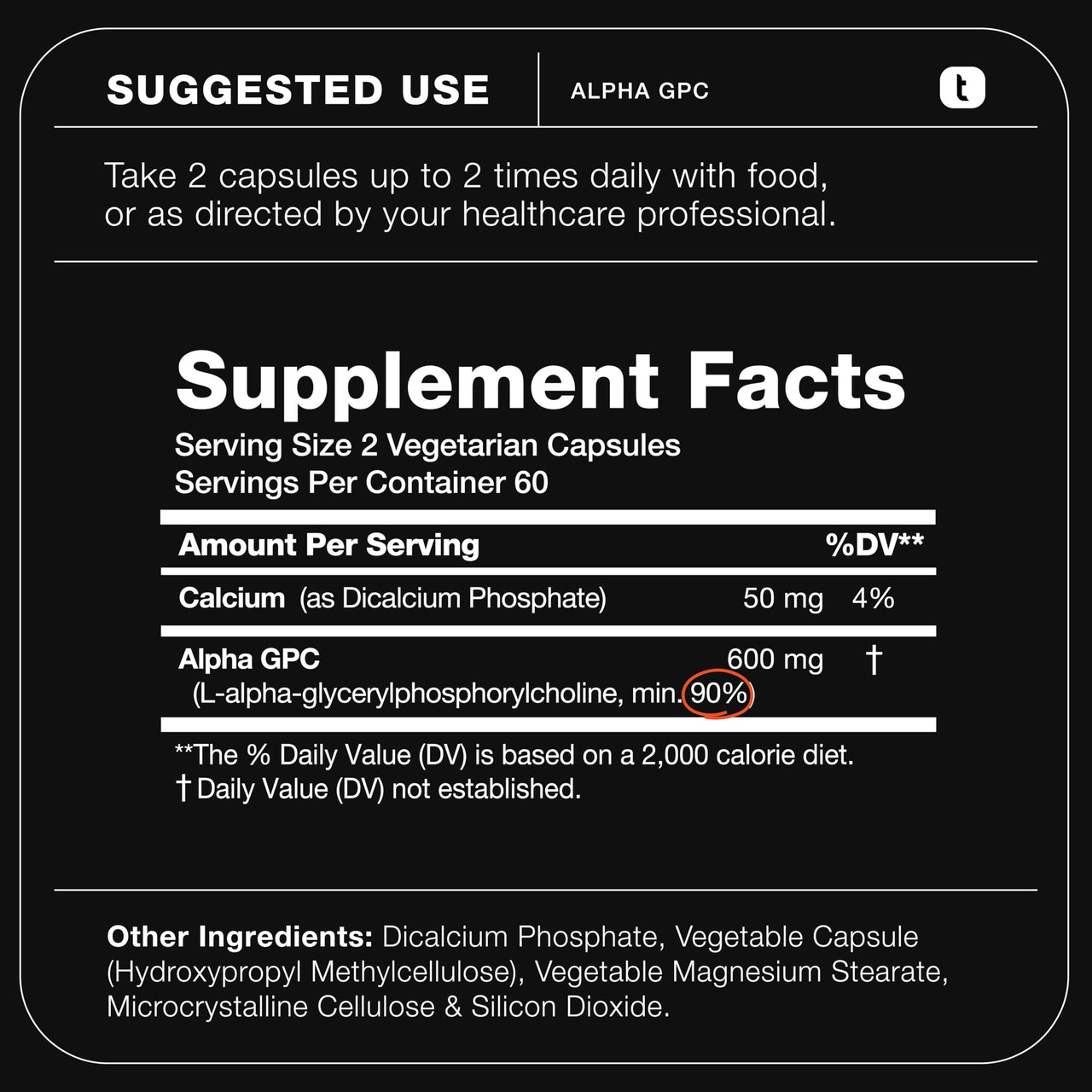 Toniiq Ultra High Purity Alpha GPC Capsules - 600mg Concentrated Formula - 90%+ Highly Purified and Bioavailable Nootropic - 120 Capsules Alpha GPC Supplement