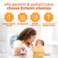 Thumbnail for Enfamil Baby Vitamins Enfamil Poly-Vi-Sol 8 Multi-Vitamins & Iron Supplement Drops for Infants & Toddlers, Supports Growth & Development, 50 mL Dropper Bottle