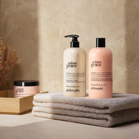 Thumbnail for philosophy radiant grace firming body emulsion - luxury scented body lotion - with shea butter - notes of jasmine, black cherry & sandalwood - 16 fl oz