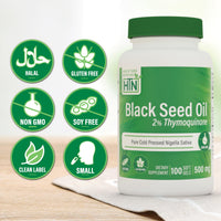 Thumbnail for Health Thru Nutrition Black Seed Oil 500mg 100 Softgels | High Potency 2% Thymoquinone | 3rd Party Tested | Pure Cold Pressed | Organically Grown | Non-GMO, Gluten Free, Soy Free
