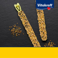Thumbnail for Vitakraft Crunch Sticks Parakeet Treats Egg and Honey Flavor 2 Pack - Long Lasting Seed Stick with Natural Wood Center Clip Holder and Nutritious Ingredients for Happy Engaged Birds