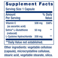 Thumbnail for Life Extension Glutathione, Cysteine & C, 500 mg of Vitamin C, Powerful antioxidant Supplement to Support Liver Health, Gluten-Free, Non-GMO, 100 Capsules