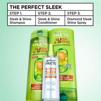 Thumbnail for Garnier Fructis Diamond Sleek Hair Shine Spray, Frizz Control and Heat Protectant for Frizzy, Dry Hair, Formulated with Vegan Keratin Smoothing Complex and Argan Oil, 4.6 Fl Oz