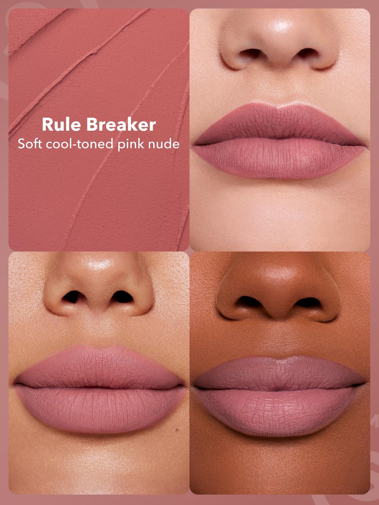 SHEGLAM Dynamatte Boom Waterproof Matte Lipstick Long Lasting Transfer Proof Lip Stick - Rule Breaker
