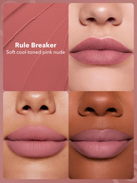 Thumbnail for SHEGLAM Dynamatte Boom Waterproof Matte Lipstick Long Lasting Transfer Proof Lip Stick - Rule Breaker