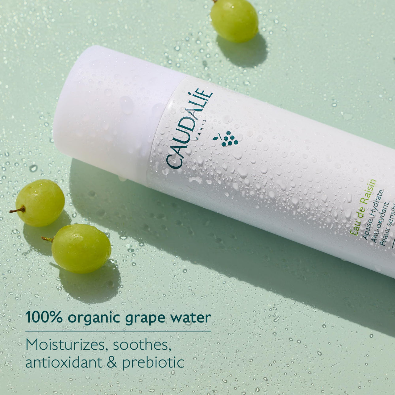 Caudalie Grape Water Moisturizing Face Mist, Soothing Organic Facial Spray to Instantly Hydrate and Strengthen the Skin Barrier, Safe for Sensitive Skin - 200 mL