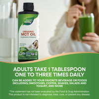 Thumbnail for Nature’s Way Organic MCT Oil, Brain and Body Fuel*, Liquid Coconut MCT Oil with C8 Caprylic & C10 Capric Acids, 14 g Medium Chain Triglycerides per Serving, Keto & Paleo Certified, Non-GMO, 16 Fl Oz