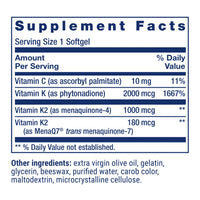 Thumbnail for Life Extension Super K, vitamin K1, vitamin K2 mk-7, vitamin K2 mk-4, vitamin C, bone/heart/arterial health, 3-month supply, Gluten-Free, 1 Daily, Non-GMO, 90 softgels