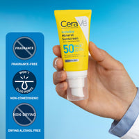 Thumbnail for CeraVe Invisible Mineral Sunscreen SPF 50, Face Sunscreen for Sensitive Skin With Zinc Oxide & Titanium Dioxide, Vitamin E + Niacinamide + Ceramides, Oil Free, Travel Size 1.62 oz
