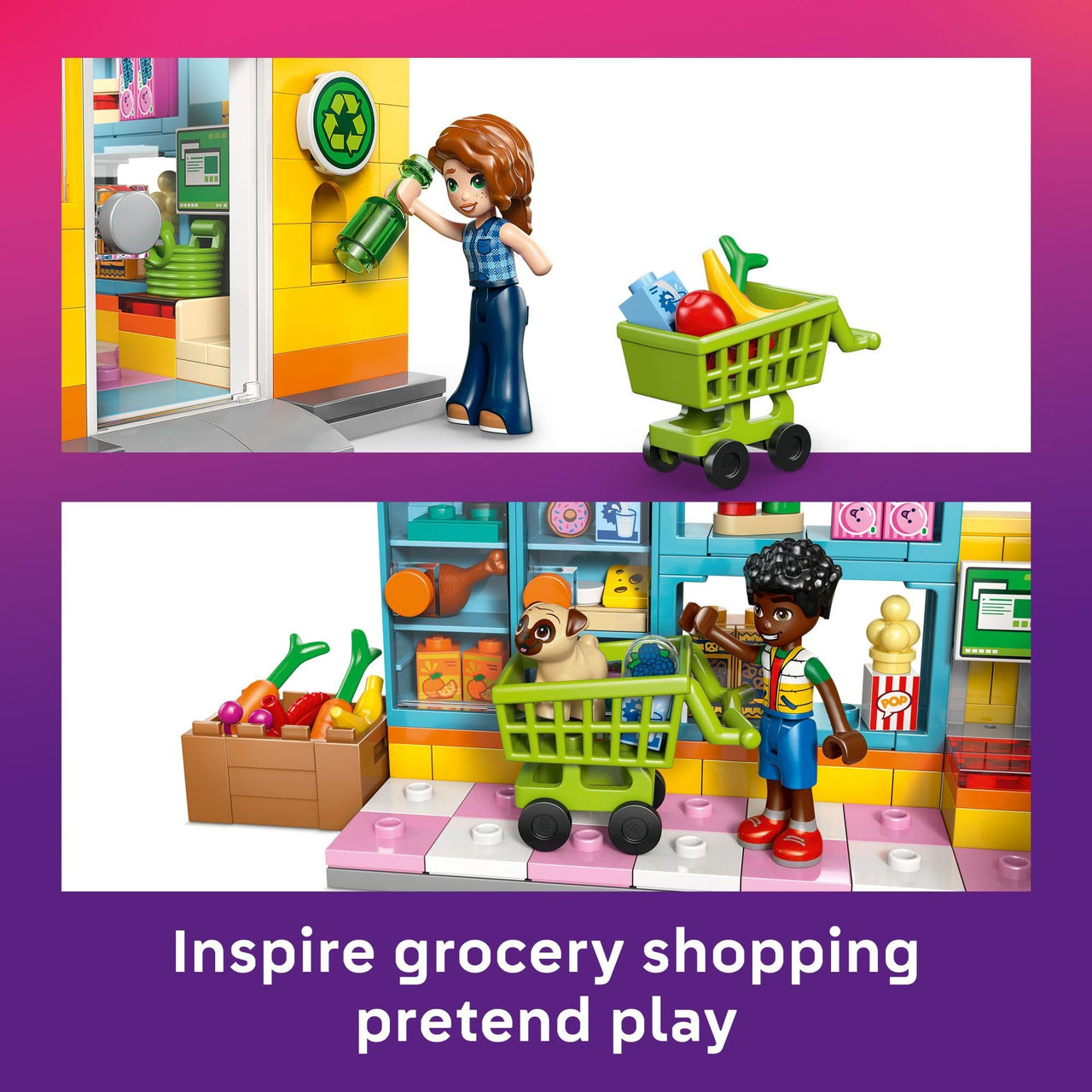 LEGO Friends Heartlake City Convenience Store Building Toy for Girls & Boys - Pretend Play Set for Kids, Ages 5+ - W/Autumn & Zac Minidolls, 1 Toy Dog, & Accessories - Gift Idea for Birthdays - 42680