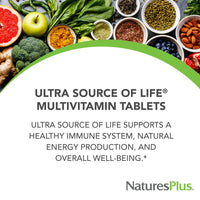 Thumbnail for NaturesPlus Ultra Source of Life Multivitamin - 180 Tablets - Supports Immune Health, Energy & Overall Well-Being - with Lutein & Vitamin D3 - Vegetarian & Gluten Free - 60 Servings