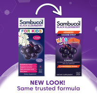 Thumbnail for Sambucol Black Elderberry Syrup for Kids - Elderberry Liquid with Vitamin C for Kids, No Artificial Flavors, High Antioxidants, Daily Wellness Support, Berry Flavor - 7.8 Fl Oz
