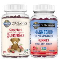 Thumbnail for Garden of Life Organic Kids Fruit Gummy Vitamins 120ct & Magnesium Citrate Gummies for Stress Support 60ct
