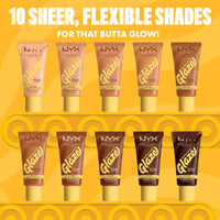 Thumbnail for NYX PROFESSIONAL MAKEUP Buttermelt Glaze Soft Glow Skin Tint + SPF 30, Up To 12HR Wear, 07 Toffee Butta