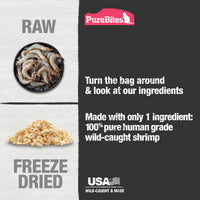 Thumbnail for PureBites Shrimp Freeze Dried Cat Treats, 1 Ingredient, Made in USA, 0.8oz
