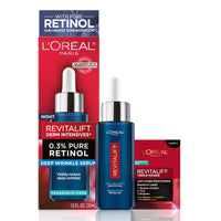 Thumbnail for L'Oreal Paris Revitalift 0.3% Pure Retinol Night Serum, Reduce Deep Wrinkles, Fragrance Free 1 oz + Moisturizer Sample