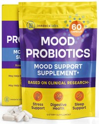 Thumbnail for InnovixLabs Mood Probiotic for Women & Men, Clinically Studied Digestive & Mood Support Supplement, Lactobacillus helveticus Rosell-52ND & Bifidobacterium longum Rosell-175, 60 Capsules