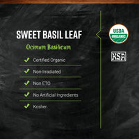 Thumbnail for Frontier Co-op Sweet Basil Leaf, 1-Pound Bulk, Popular on Pizza & DIY Body Care As An Essential Oil, Kosher, Organic