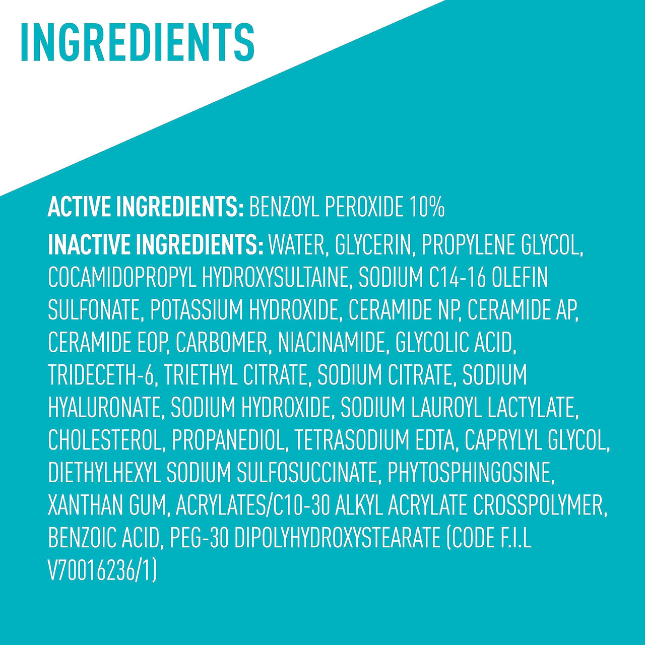 CeraVe Acne Foaming Cream Wash, Gentle Face and Body Cleanser with Benzoyl Peroxide 10%, Hyaluronic Acid, and Niacinamide, 10% Benzoyl Peroxide Treatment Clears Pimples and Blackheads 5 Oz