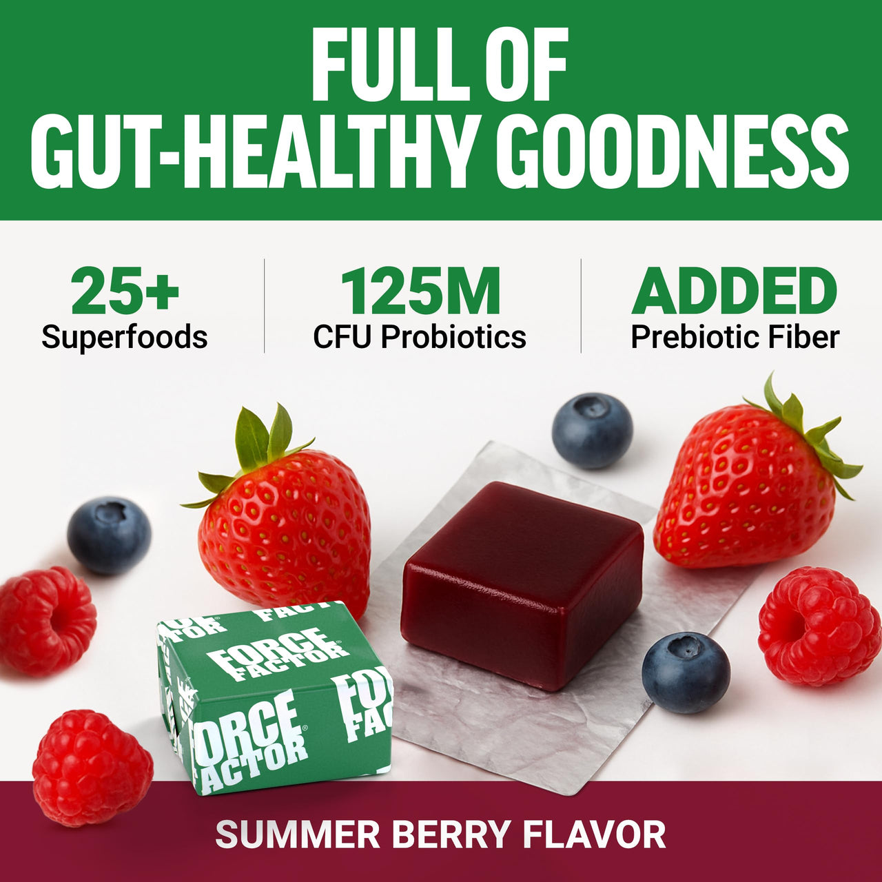 Force Factor Smarter Greens Superfood Chews, Greens and Superfoods with Probiotics, Antioxidants, and Fiber, Greens Supplement to Support Digestion, Nitric Oxide, and Energy, 60 Soft Chews