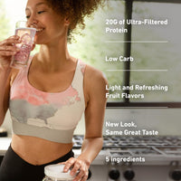 Thumbnail for Isopure Clear Whey Isolate Protein Powder, Lactose Free, Gluten Free, Naturally Flavored, Tropical Punch, 20g Protein Per Serving, 1.9 Lbs, 36 Servings (Packaging May Vary)