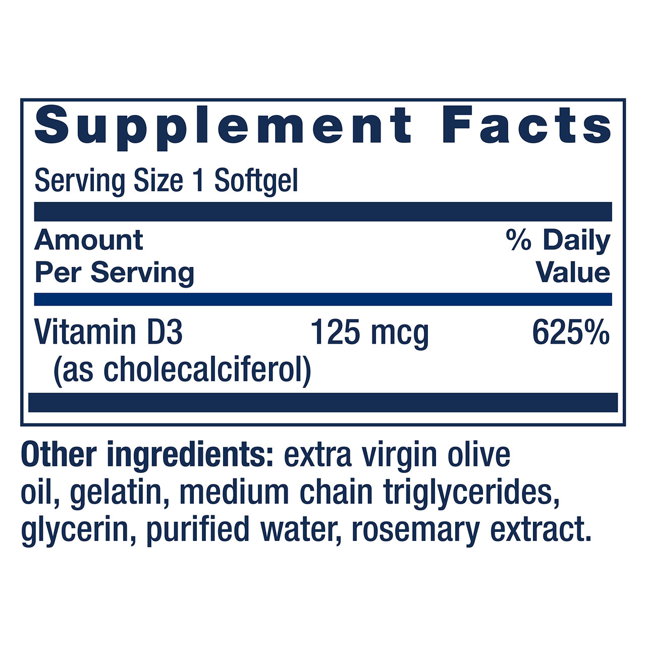 Life Extension Vitamin D3 125 Mcg (5000 Iu) – Promotes Bone Health, Brain Health and Immune Function – Non-GMO – Gluten-Free – Two Pack – 2 x 60 Softgels