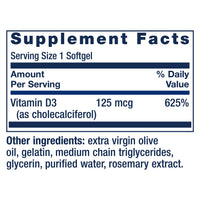 Thumbnail for Life Extension Vitamin D3 125 Mcg (5000 Iu) – Promotes Bone Health, Brain Health and Immune Function – Non-GMO – Gluten-Free – Two Pack – 2 x 60 Softgels