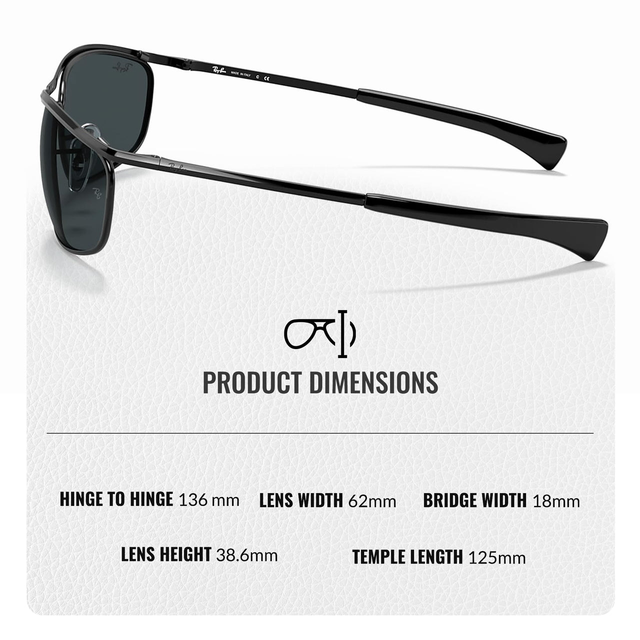 Ray-Ban RB3119M Olympian Deluxe Oval Shape Sunglasses With Eyewear Kit Bundle - Adjustable Nose Pads - Ideal Formal and Casual Wear Retro Sunglasses