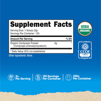 Thumbnail for Nutricost Organic Cordyceps Mushroom Powder 250 Grams - USDA Certified Organic, Non-GMO, Gluten Free