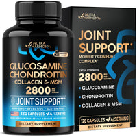Thumbnail for Glucosamine Chondroitin MSM Collagen | HSA | Joint Support Supplement 2800 mg | Made in USA | FSA Approved Product Items | Flexibility Nutritional Vitamins | For Men & Women, 120 Capsules