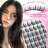 Thumbnail for Natural Lash Clusters Spiky Eyelash Extensions Wispy Individual Lashes Manga Eyelash Individuals 120 Pcs CC-Curly Cluster Eyelash Extensions 10-16MM Mixed DIY Lash Extensions by Mavphnee