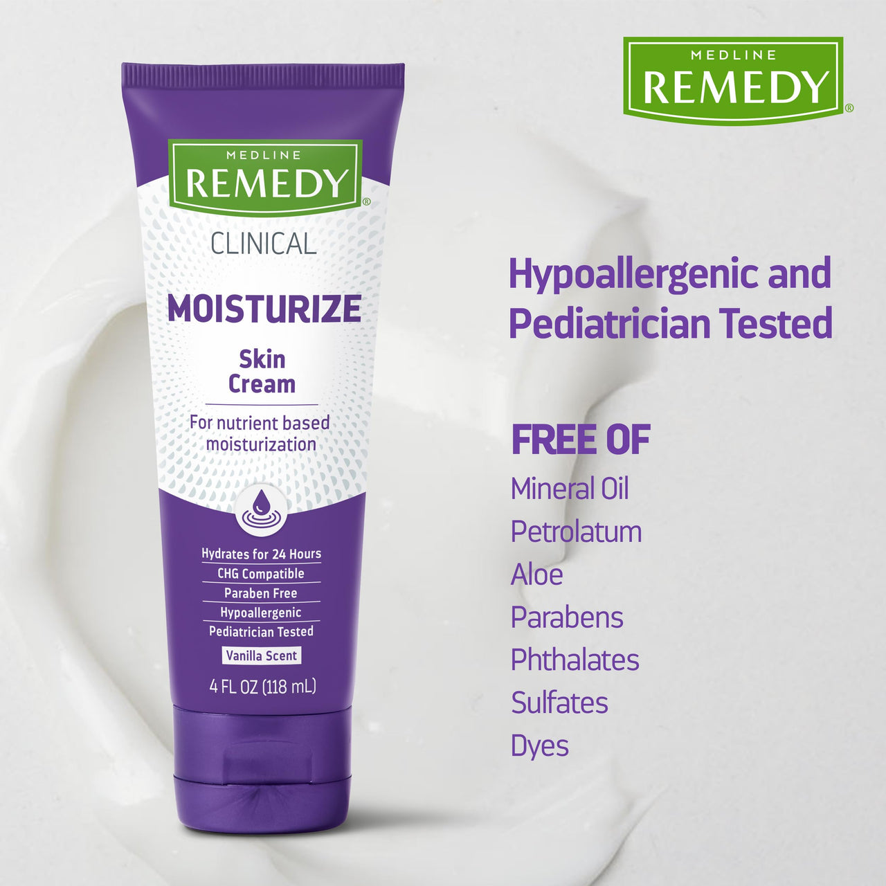 Medline Remedy Phytoplex Nourishing Skin Cream Moisturizer, 4 Fl. Oz (Pack of 2)