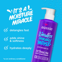 Thumbnail for Aussie 3 Minute Miracle Moist Deep Conditioner for Dry Hair, Avocado & Jojoba Oil, Safe for Color Treated Hair, Nourishing Hydration, Silky Shine, Paraben-Free, 16 Fl Oz Each, Triple Pack