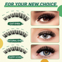 Thumbnail for KEYYOU Lash Clusters Kit 144pcs Thick Volume D Curl Lash Clusters Lash Extension Kit with Mascara Brush Bond and Seal Lash Glue Remover Lash Applicators Lash Brush for DIY Lash Extensions (Y02 Kit)