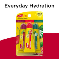 Thumbnail for Carmex Daily Care Moisturizing Lip Balm Tubes with SPF, Fresh Cherry, Strawberry and Wintergreen Lip Balm Pack, 0.35 OZ - (3 Packs of 3)