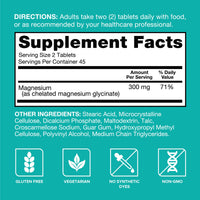 Thumbnail for Qunol Magnesium Glycinate 300mg, 100% Glycinate Chelated Magnesium Supplement, 90ct Tablets