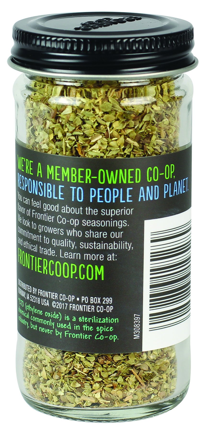 Frontier Co-op Oregano Leaf, 0.38 Ounce Jar, Great On Pizza, Italian & Mexican Fare, Kosher