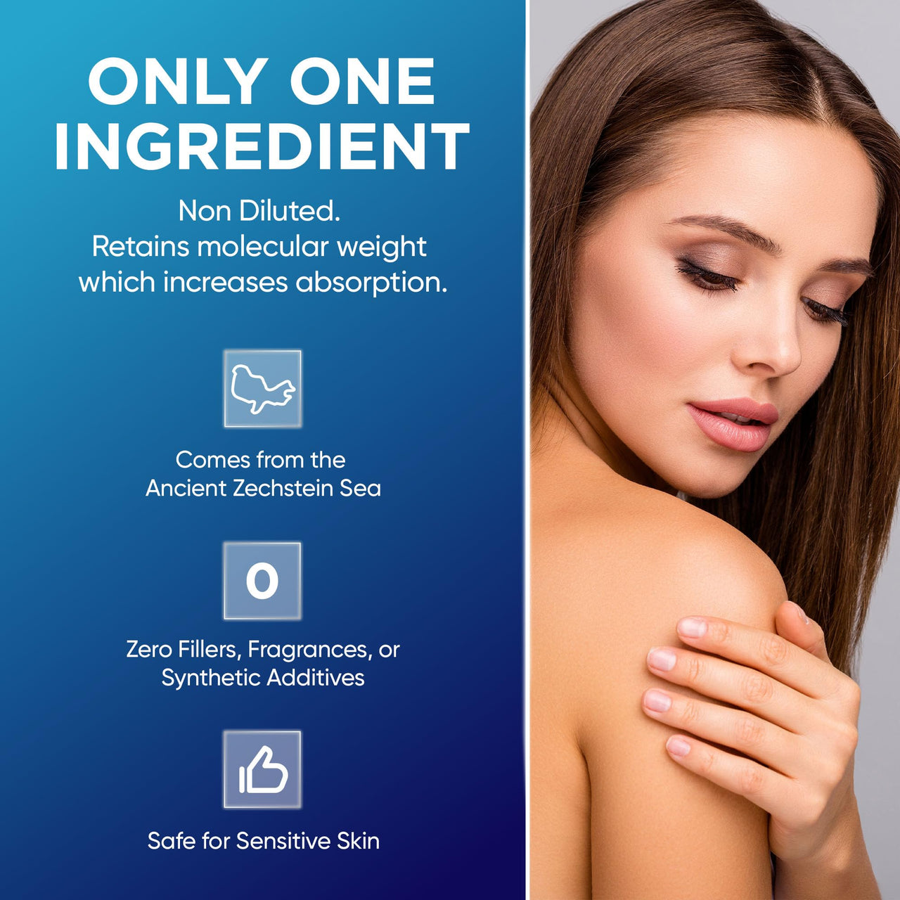 Topical Magnesium Oil Spray Glass Bottle from Ancient Zechstein Sea and Trace Mineral 7 floz - Transdermal Pure Magnesium Spray Oil for Feet, Muscle Relaxation, Leg Cramps, Sleep and Overall Health