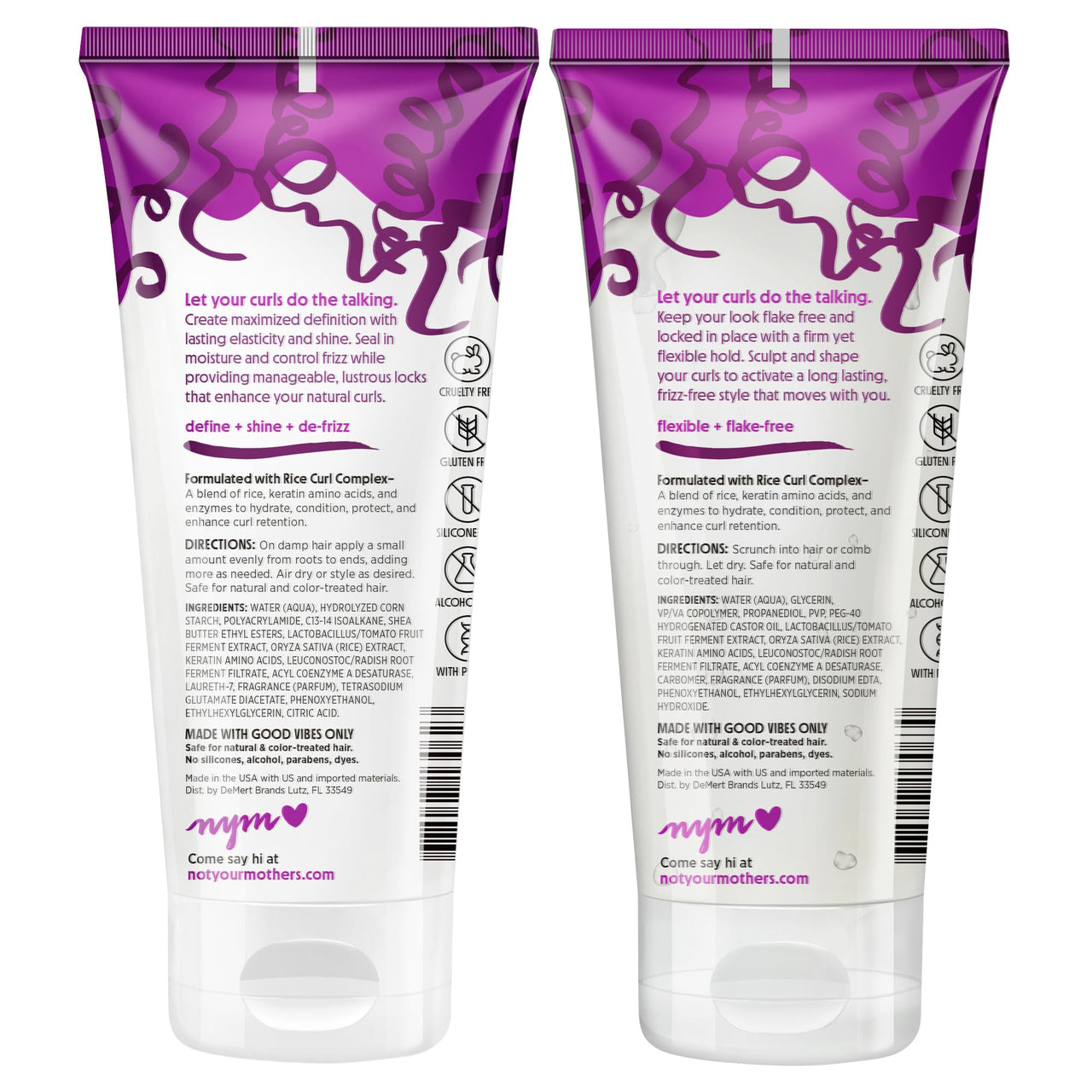 Not Your Mother's Curl Talk Frizz Control Sculpting Gel & Defining Cream (2-Pack) - 6 fl oz Each - Tames Hair Frizz & Maximizes Definition â€“ For All Curly Hair Types