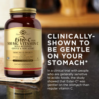 Thumbnail for Solgar Ester-C Plus 500 mg Vitamin C (Ascorbate Complex), 100 Vegetable Capsules - Gentle & Non Acidic - Antioxidant & Immune Support - Non GMO, Vegan, Gluten-Free, Kosher - 100 Servings